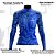 Camisa Ciclismo Feminina Manga Longa Pro Tour Folhas Azul Com Bolsos Uv 50+ - Imagem 3