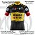Camisa Ciclismo Masculina Pro Tour Jumbo Visma Amarela Com Bolsos Uv 50+ - Imagem 3
