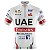 Camisa Ciclismo Masculina UAE Branca Com Bolsos Uv 50+ - Imagem 1
