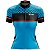 Camisa Ciclismo Mountain Bike Feminina Azul Bolinhas Dry Fit Proteção UV+50 - Imagem 1