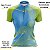 Camisa Ciclismo MTB Feminina Azul Floral Proteção UV+50 - Imagem 3