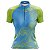 Camisa Ciclismo MTB Feminina Azul Floral Proteção UV+50 - Imagem 1