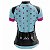 Camisa Ciclismo Moutain Bike Feminina Estrelinhas Azul Dry Fit Proteção UV+50 - Imagem 2