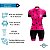 Conjunto Ciclismo Feminino Bermuda e Camisa Rosa Pegada Onça - Imagem 3