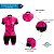 Conjunto Ciclismo Feminino Bermuda e Camisa Rosa Pegada Onça - Imagem 5