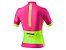 Camisa Ciclismo Feminina Evoe Rosa Amarelo Neon - Imagem 2