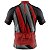 Camisa Ciclismo Pro Tour Preta Raios Vermelhos Premium Proteção UV+50 Barra Siliconada - Imagem 2