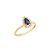 Safira gota com 18 diamantes - Imagem 1