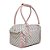 Bolsa Pet Rita Acuio Marfim Xadrez com Rosa G - Imagem 3
