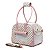 Bolsa Pet Rita Acuio Marfim Xadrez com Rosa G - Imagem 1