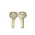 Chave Yale Sam10 Stam ( Gold 856 ) Unidade - Imagem 1