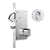 Fechadura Externa Redonda Porta Correr Bico Papagaio Stam 950 Inox - Imagem 1
