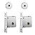 Fechadura Stam Externa Trava Auxiliar Tetra Par 40MM 1004 RR IX Cromado - Imagem 1