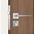 FECHADURA EXTERNA 803/27 ROSETA QUADRADA 1 INOX STAM - Imagem 2
