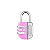 Cadeado Stam Segredo 25MM Life Colors Rosa - Imagem 1