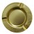 Cinzeiro redondo de metal dourado para cigarro - Imagem 1