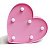 Luminária Led Coração Rosa Abajur - Decoração - Imagem 1