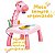 Brinquedo Girafa Projetora de Figuras Mesa De Desenho Infantil Com Canetinhas - Imagem 11