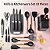 Kit 19 Peças Jogo de Utensílios Para Cozinha em Silicone Com Cabo de Madeira Completo - Imagem 2