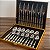 Kit Jogo Faqueiro inox 24 Peças Com detalhe Duorado + Maleta - Imagem 6
