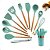 Kit 12 Peças Utensílios Cozinha Silicone Cabo Madeira decoração elegante livre BPA premium chef - Imagem 11