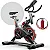 Bicicleta Ergométrica Fitness para Cardio e Musculação 6kg Inercia com base Cor Preto e Vermelho Marca Sevenfit - Imagem 1