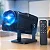 Projetor Hy320 Davely Smart TV Android WiFi6 390 ANSI Lumens Full HD 4K Mini Projetor Portátil Preto com Controle Remoto - Imagem 1