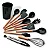 Kit C/12 Utensílios De Cozinha Silicone Cabo Madeira - Imagem 1