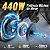 Honeywhale B20 Bicicleta Elétrica, 440w-35km-25km/h-120kg, Scooter Motor-Ebike-adulto-bike-autonomia-velocidade Máxima-carga-honey Whale-fat-dobravel, 14 Aro, Freios A Disco Dianteiros E Traseiros - Imagem 2
