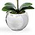 Arranjo de orquídea artificial azul de seda no vaso espelhado - Imagem 2