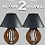 Kit 2 unidades Abajur La Finesse Cupula - Luminária Para Decoração Quarto e Sala - Imagem 2