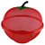 Fruteira De Mesa Cesto Em Metal Com Tampa Formato De Maçã - Vermelho - Imagem 9