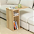 Mesa de Apoio Lateral com Rodinhas 360° – Madeira Pinus | Porta-Copos e Nichos | Ideal para Notebook, Leitura e Refeições - Imagem 6
