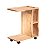 Mesa de Apoio Lateral com Rodinhas 360° – Madeira Pinus | Porta-Copos e Nichos | Ideal para Notebook, Leitura e Refeições - Imagem 1