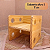 Cadeira Cubo Montessori Infantil 3 em 1 Madeira Maciça Premium Multiuso - Imagem 4