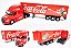 FREIGHTLINER CASCADIA COCA COLA - ESCALA 1/64 + CARRETA (ESCALA 1/68) = 25 CM - Imagem 1