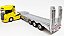Miniatura Scania Highline Amarelo + Carreta Prancha 1/64 - Imagem 1