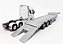 Miniatura Scania Highline Branca + Carreta Prancha 1/64 - Imagem 4