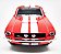 Shelby GT 500 1967 Vermelho - Escala 1/38- 13 CM - Imagem 4