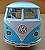 Volkswagen Kombi 1962 Azul - Escala 1/32 - 13 CM - Imagem 3