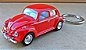 Volkswagen Fusca Vermelho - Chaveiro - Escala 1/64 - 06 CM - Imagem 1