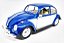 Volkswagen Fusca Azul 1967 - Escala 1/24 - 17 CM - Imagem 2