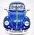 Volkswagen Fusca Azul 1967 - Escala 1/24 - 17 CM - Imagem 4