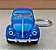 Volkswagen Fusca Azul Escuro/Branco - Chaveiro - Escala 1/64 - 06 CM - Imagem 2