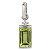 Pingente de Peridoto e Ouro Branco 18k (P12408n) - Imagem 1