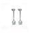 Cotidianos Brinco de Topázio Branco e Ouro Branco 18K (PLTTW01W) - Imagem 2