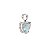 Pingente de Água Marinha e Ouro Branco 18K (P13635) - Imagem 2