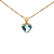 Charm Berloque Pingente de Água Marinha e Ouro Amarelo 18k (P13633) - Imagem 2