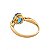 Anel de Topázio azul e Ouro Amarelo 18K (A12823n) - Imagem 4