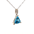 Pingente de Topázio Azul e Ouro Branco 18K (P3580) - Imagem 2